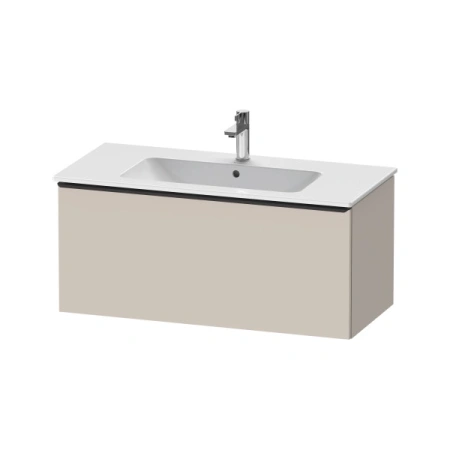 Тумба под раковину Duravit D-Neo,118,4х44,2х44 см, подвесная, 1 выдвижной ящик, ДСП, цвет: серо-коричневый, шкафчик навесной, прямоугольная, правая/левая, в ванную комнату