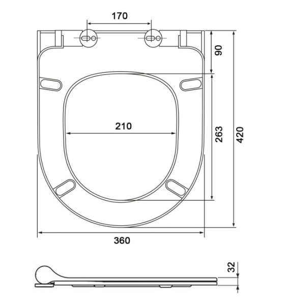 Cиденье для унитаза Aquatek Вега 42х36х3,2 см дюропласт, цвет белый, с крышкой, быстросъемное, микролифт (SoftClose), крепление