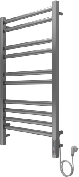 Полотенцесушитель Aquatek Поларис электрический П10 500х900 мм хром, нержавеющая сталь, лесенка, электропровод с вилкой