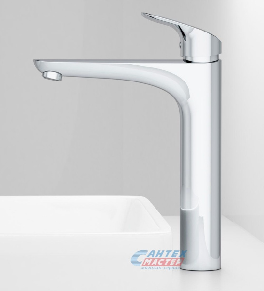 Смеситель для раковины Am.Pm Like однорычажный, излив длинный, длина 170 мм, керамический, латунь, цвет хром, без донного клапана