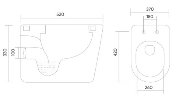 Унитаз подвесной Aquatek Альфа белый, горизонтальный (в стену) выпуск, с сиденьем микролифт, дюропласт, безободковый, с системой антивсплеск, под скрытый бачок