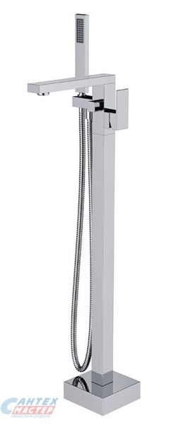 Смеситель для ванны/душа Timo Selene рычажный, латунный, напольный, излив традиционный, с гибким шлангом, душем/лейкой, латунь хром, длинный, универсальный, вертикальный, кран, комплект, сантехника, размер, характеристики, высота, расстояние (Тимо)