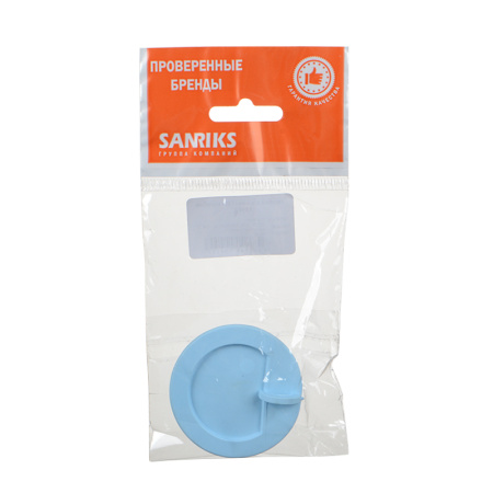 Пробка для ванны (раковины) голубая, ПВХ, размер 56х43х10 мм