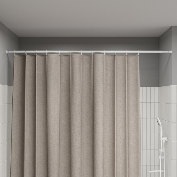 Карниз IDDIS Elegante для ванной комнаты 110-200 см, регулируется, цвет белый матовый, алюминий, телескопический RSW0120i14