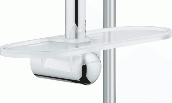 Душевой гарнитур Grohe New Tempesta 100 с 2-режимной лейкой и полочкой, 13,5 л/мин, душевая штанга 600 мм, шланг 1750 мм, хром (замена 27926001) 27926003