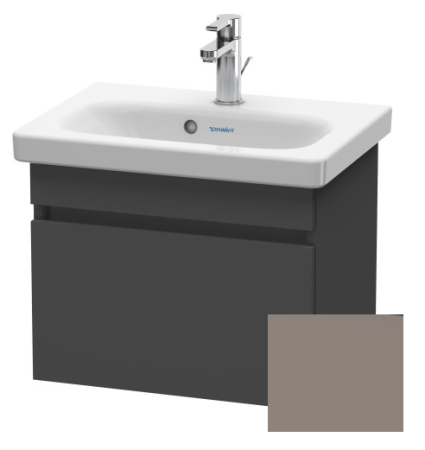 Тумба/шкафчик для консоли/столешницы Duravit DuraStyle под раковину 60х54,8х51,2 см, подвесная, ДСП, цвет: графит/базальт, 1 выдвижной ящик, прямоугольная