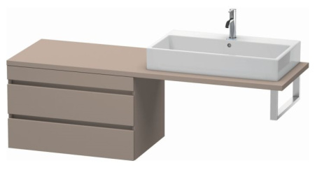 Тумба/шкафчик для консоли/столешницы Duravit DuraStyle под раковину 80х54,8х51,2 см, подвесная, ДСП, цвет: базальт, 2 выдвижных ящика, прямоугольная