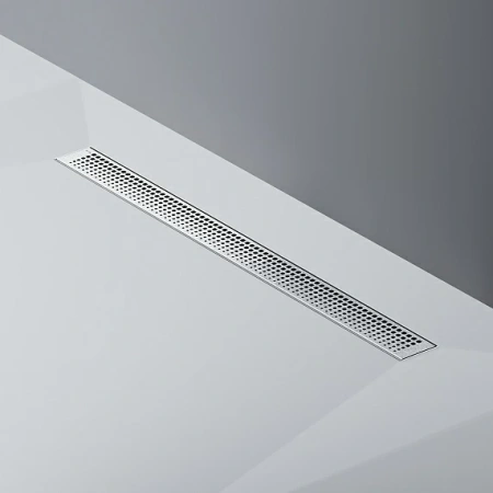 Душевой трап (лоток) AM.PM MasterFlow 800 мм комбинированный затвор со стальной матовой решеткой, цвет хром матовый, выходная труба 40/50 мм, линейный