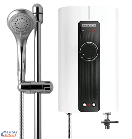 Водонагреватель проточный Stiebel Eltron IS 60 (с душевой лейкой) электрический, настенный, вертикальный, 6 квт, 350х210х96 мм, 220в (цвет белый, прямоугольный, плоский) с нижней подводкой