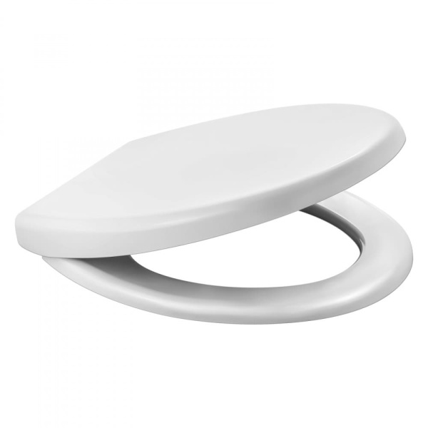 Сиденье для унитаза Mita SO Berges Wasserhaus универсальное (Jika Lyra, Delafon Brave, Pattio, Roca Victoria) дюропласт, крышка белая, с микролифтом, быстросъемное, крепеж (петли) металлически