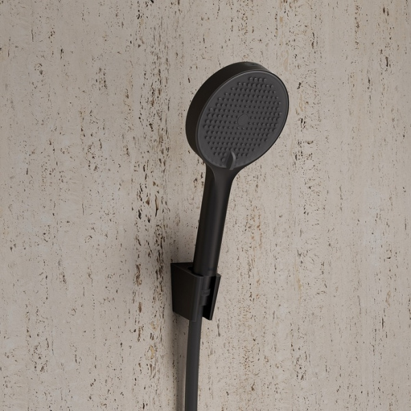 Душевая лейка IDDIS Aiger круглая, 4 режима, размер 120 мм, ABS-пластик, цвет черный матовый/темно-серый, для душа/ванной AIG4FB0i18