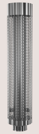 Сэндвич-сетка DN150/200 L1000 мм Теплодар Профи, для дымохода, из нержавейки (внутренняя труба: 0.8 мм AISI 439, внешняя: 0.5 мм AISI 430)