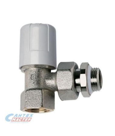 Клапан (вентиль) угловой, регулировочный Rbm 3/4" ВН-НР ручной, для радиатора отопления арт.70500