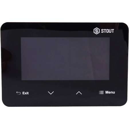 Терморегулятор STOUT TECH ST-293v2 температурный, проводной (белый) двухпозиционный, комнатный, для систем электрического теплого пола, термостат электронный, программируемый, с жк дисплеем, аналоговый, температуры, с таймером