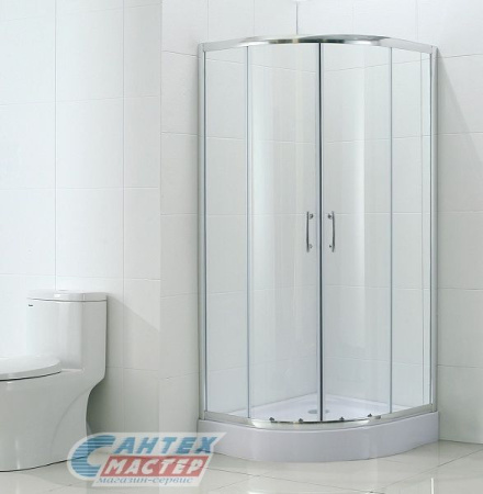 Душевой уголок BandHours Polo 90х90х205 см, с низким поддоном, полукруглый, без крыши, раздвижной, акриловый, стеклянный, пластиковый, белый профиль, без антискольжения, комплект, угловой, четверть круга, для душа, ванной, квартиры, дома, дачи Душевой уголок BandHours Polo 90х90х205 см, с низким поддоном, полукруглый, без крыши, раздвижной, акриловый, стеклянный, пластиковый, белый профиль, без антискольжения, комплект, угловой, четверть круга, для душа, ванной, квартиры, дома, дачи