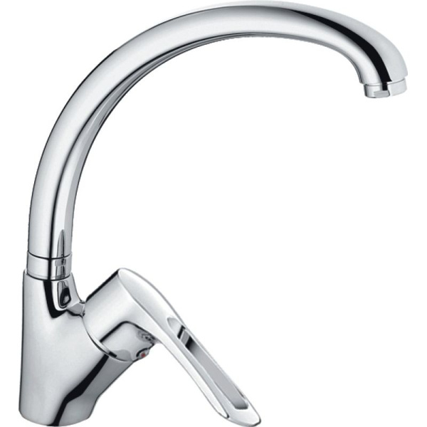 Смеситель для кухни/мойки HAIBA CRON однозахватный, поворотный, длина 200 мм, силумин, цвет хром