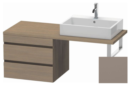 Тумба/шкафчик для консоли/столешницы Duravit DuraStyle под раковину 60х47,8х51,2 см, подвесная, ДСП, цвет: дуб терра/базальт, 2 выдвижных ящика, прямоугольная