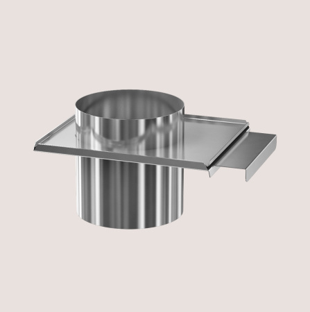 Шибер поворотный D150 (без фиксации) для отопительной печи ТЕПЛОДАР, задвижка/заслонка дымохода