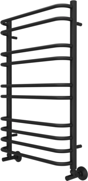 Полотенцесушитель Aquatek Пандора водяной П10 500х800 мм черный муар, нержавеющая сталь, лесенка, подключение нижнее