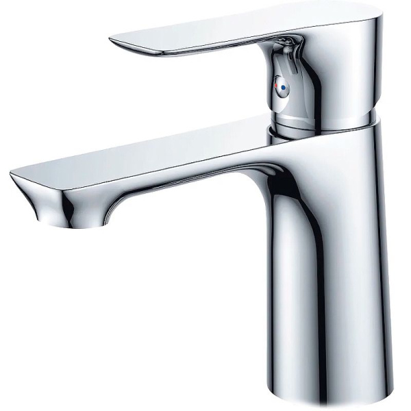 Смеситель для умывальника HAIBA CRON однозахватный, неповоротный, длина 128 мм, силумин, цвет хром