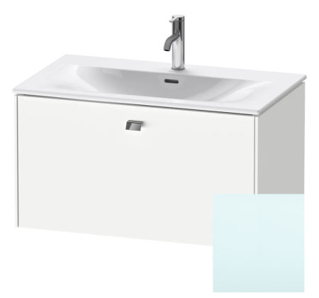 Тумба под раковину Duravit Brioso, 82х46,9х45,2 см, подвесная, 1 выдвижной ящик, ДСП, цвет: светло-голубой, шкафчик навесной, механизм доводчика, прямоугольная, правая/левая, в ванную комнату