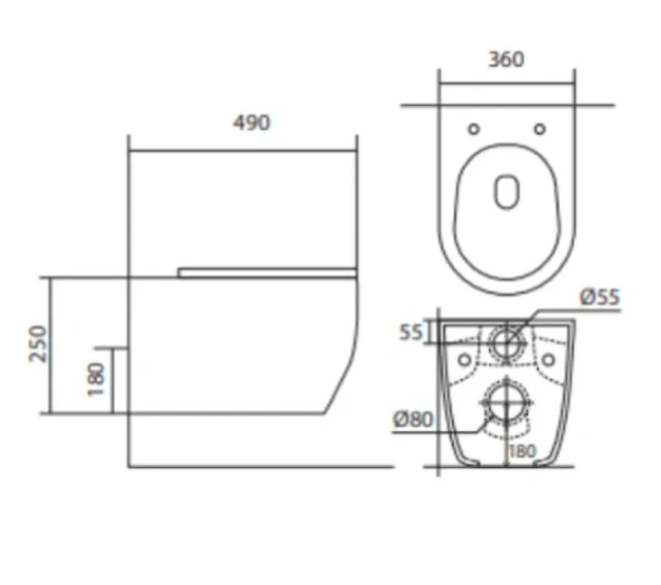 Комплект унитаза с инсталляцией Aquatek Европа (Сет) c сиденьем микролифт, безободковый, без кнопки, без крепления