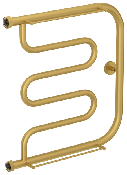 Полотенцесушитель Сунержа "Лира+" 2 полки 500х500 Н. Г. 1", водяной, цвет матовое золото