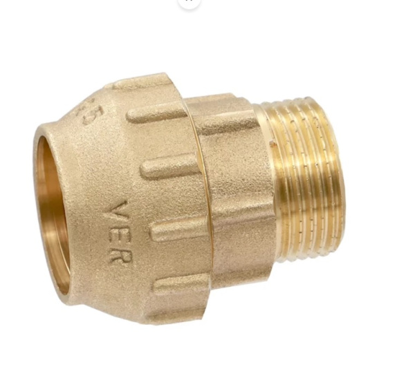 Муфта ПНД VIEIR 40х1 1/4"нр. фитинг латунный компрессионный (обжим) для полиэтиленовых (пэ) труб