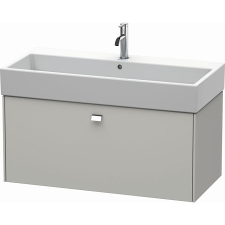 Тумба/шкафчик для консоли/столешницы Duravit Brioso под раковину 82х48х44,2 см, подвесная, ДСП, цвет: бетонно-серый/хром, 1 выдвижной ящик, прямоугольная