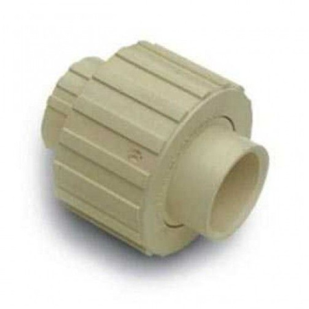 Муфта разборная клеевая ХПВХ GENOVA 3/4"х3/4" (КВ-КВ) американка, соединительная  (цвет бежевый) до 95 *С