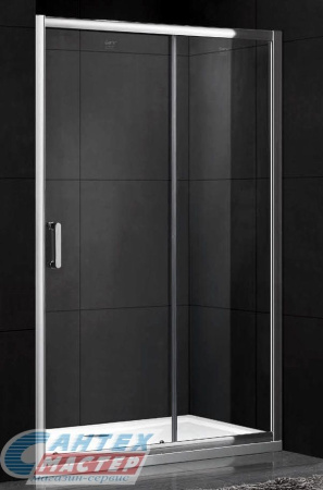 Душевая дверь Gemy Victoria 120х190 прозрачное стекло в нишу, открывание правое/левое, прозрачное закаленное стекло, раздвизжная, профиль хром, прямоугольная (душевое ограждение без поддона)