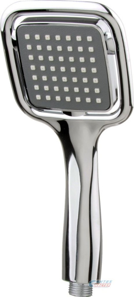 Лейка душевая Melodia Standard 100х100 мм квадратная, ручная, 1 режим, цвет хром/серый, ABS пластик, для душа/ванной MKP20544