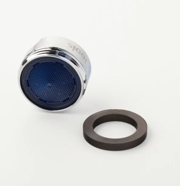 Аэратор IDDIS Optima Home для смесителя М24 корпусный, наружная резьба, силикон, хром 996S24B1SM