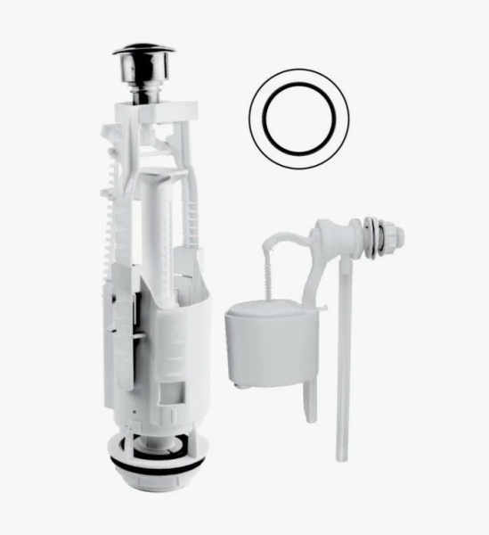 Арматура для бачка унитаза Eko 12 Berges Wasserhaus (комплект: сливная, заливная) универсальная, боковая подводка