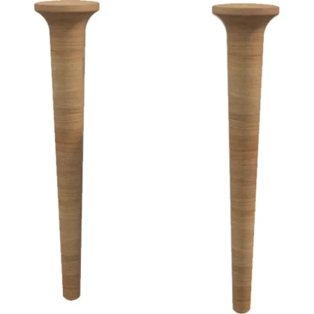 Ножки Cezares Idra для тумбы и пенала, 2 шт. размер 9х9х43 см дерево, цвет дуб табачный (Rovere Tabacco)