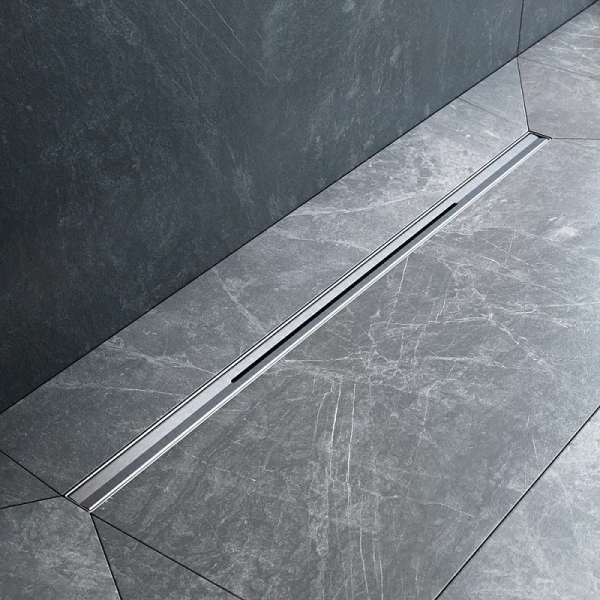 Душевой трап (лоток) AM.PM MasterFlow Slim 800 мм комбинированный затвор со стальной матовой решеткой, цвет хром, выходная труба 40/50 мм, линейный