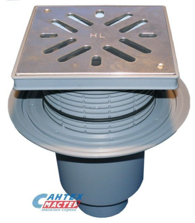Дворовый трап Ду160 с решеткой, с вертикальным выпуском, HL 616S/5