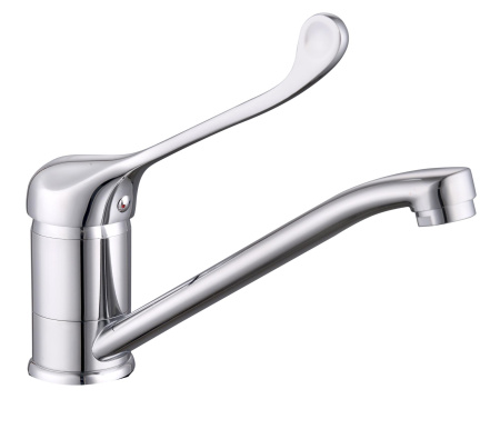 Смеситель для кухни/мойки Maxonor, хирургический, однорычажный, поворотный, керамический, длина излива 170 мм, латунь, цвет хром