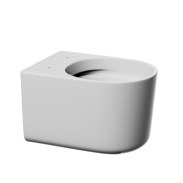 Унитаз подвесной ABBER Ultra 520х360х320 мм цвет белый, горизонтальный (прямой) выпуск, смыв каскадный, с ультратонким ободком, система антивсплеск, с сиденьем микролифт, дюропласт