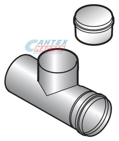 Тройник De Dietrich диаметр 80 мм с лючком для ревизии