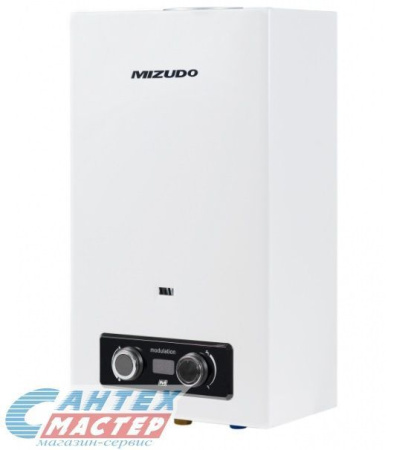 Газовая колонка MIZUDO ВПГ 2-14 ММ (28 кВт) Oxygen free Euro ММ (водонагреватель газовый) настенный, вертикальный, 28 кВт, 14 л/мин, 620х380х245 мм, (цвет белый, прямоугольный, плоский) с нижнее подводкой