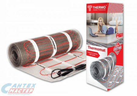 Теплый пол (мат) Thermo Thermomat TVK-180, 0.5 м2, L-1 м, 90 Вт, электрический, в стяжку Теплый пол (мат) Thermo Thermomat TVK-180, 0.5 м2, L-1 м, 90 Вт, электрический, в стяжку