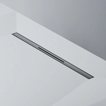 Душевой трап (лоток) AM.PM MasterFlow Slim 600 мм комбинированный затвор с черной матовой решеткой, цвет черный, выходная труба 40/50 мм, линейный