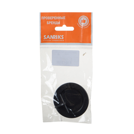 Пробка для ванны (раковины) черная, ПВХ, размер 56х43х10 мм