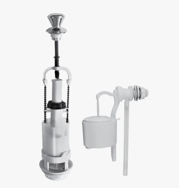 Арматура для бачка унитаза Eko 02 Berges Wasserhaus (комплект: сливная, заливная) универсальная, боковая подводка