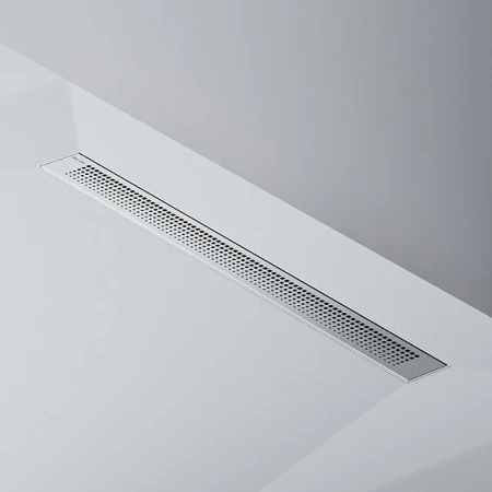 Душевой трап (лоток) AM.PM PrimeFlow 800 мм комбинированный затвор, со стальной матовой решеткой, перфорированная, выходная труба 50 мм, линейный