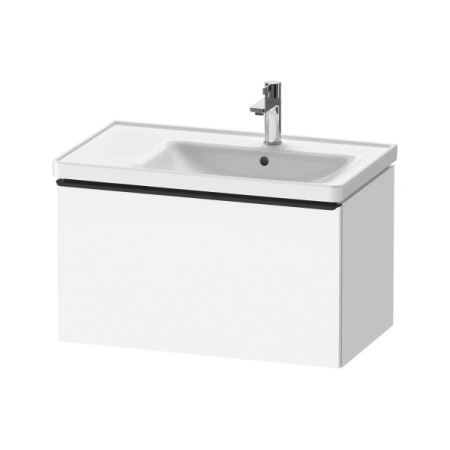 Тумба под раковину Duravit D-Neo, 78,4х44,2х44 см, подвесная, 1 выдвижной ящик, ДСП, цвет: белый матовый, шкафчик навесной, прямоугольная, правая/левая, в ванную комнату