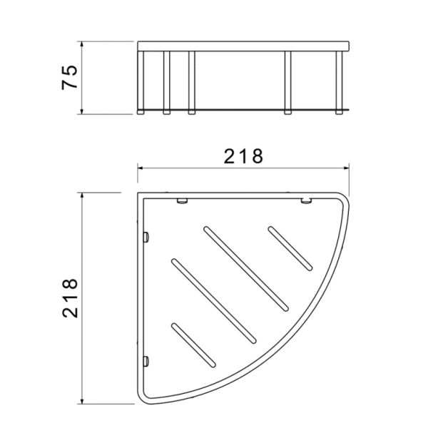 Полка-корзина Aquatek AQ4926BG настенная/подвесная, 218х218 мм нержавеющая сталь, угловая, для ванных принадлежностей, в ванную/туалет/душевую кабину, цвет шлифованное золото