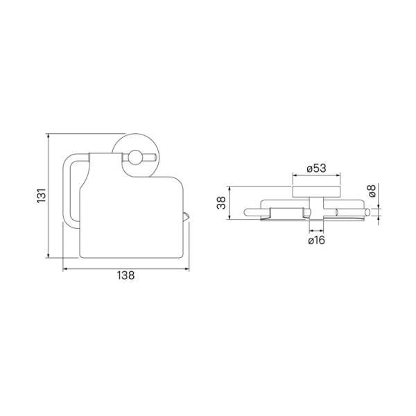 Держатель для туалетной бумаги IDDIS Sena, с крышкой, черный матовый, настенный, сплав металлов, форма округлая, для туалета/ванной, бумагодержатель SENSBC0i43