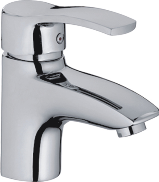 Смеситель для умывальника HAIBA однозахватный, неповоротный, латунный, длина 130 мм, латунь, цвет хром